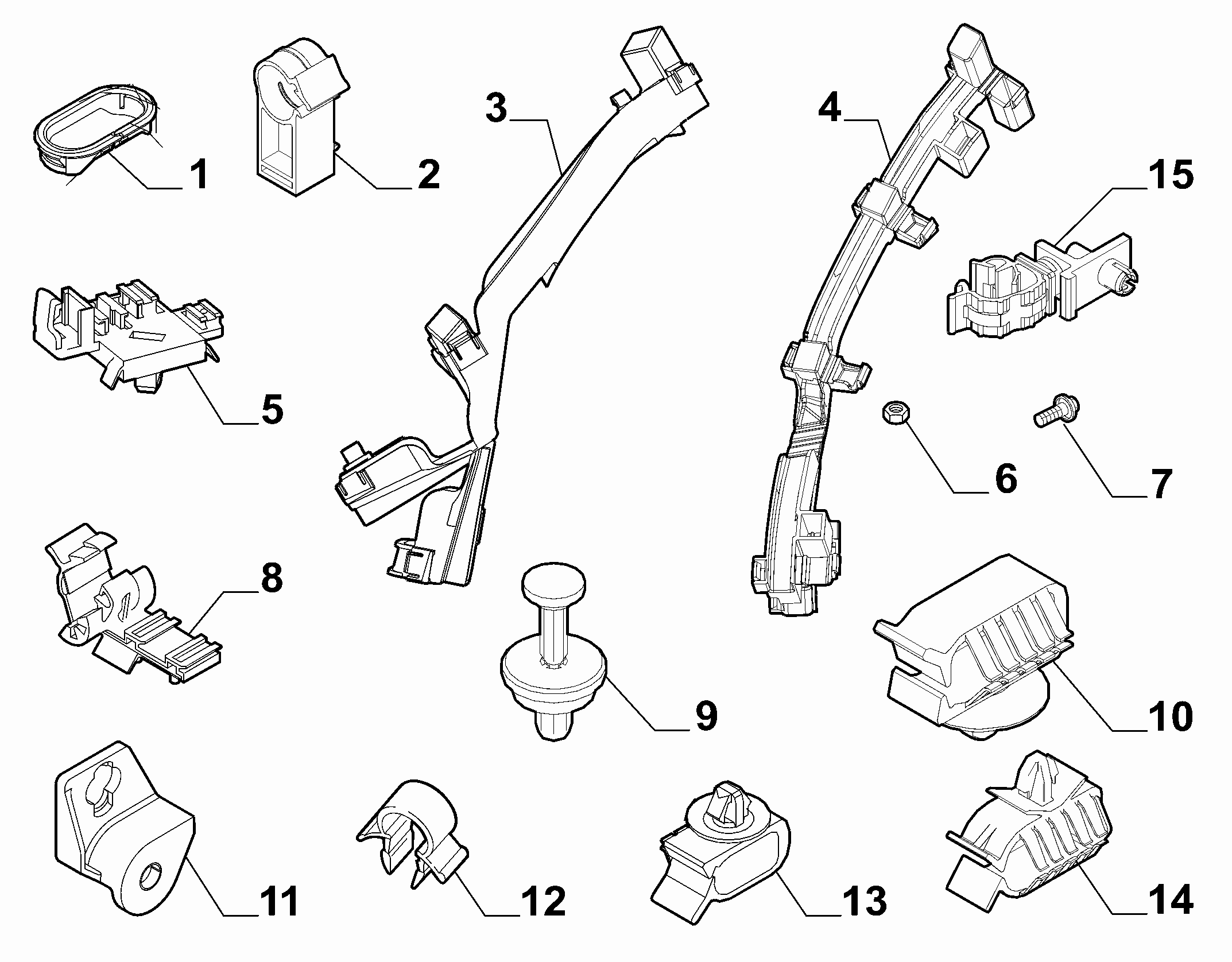 55527-030 PASSENGER COMPARTMENT AND REAR CABLE SET FASTENERS