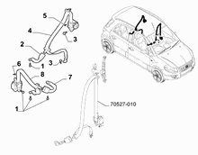 70527-020 REAR SEAT BELTS
