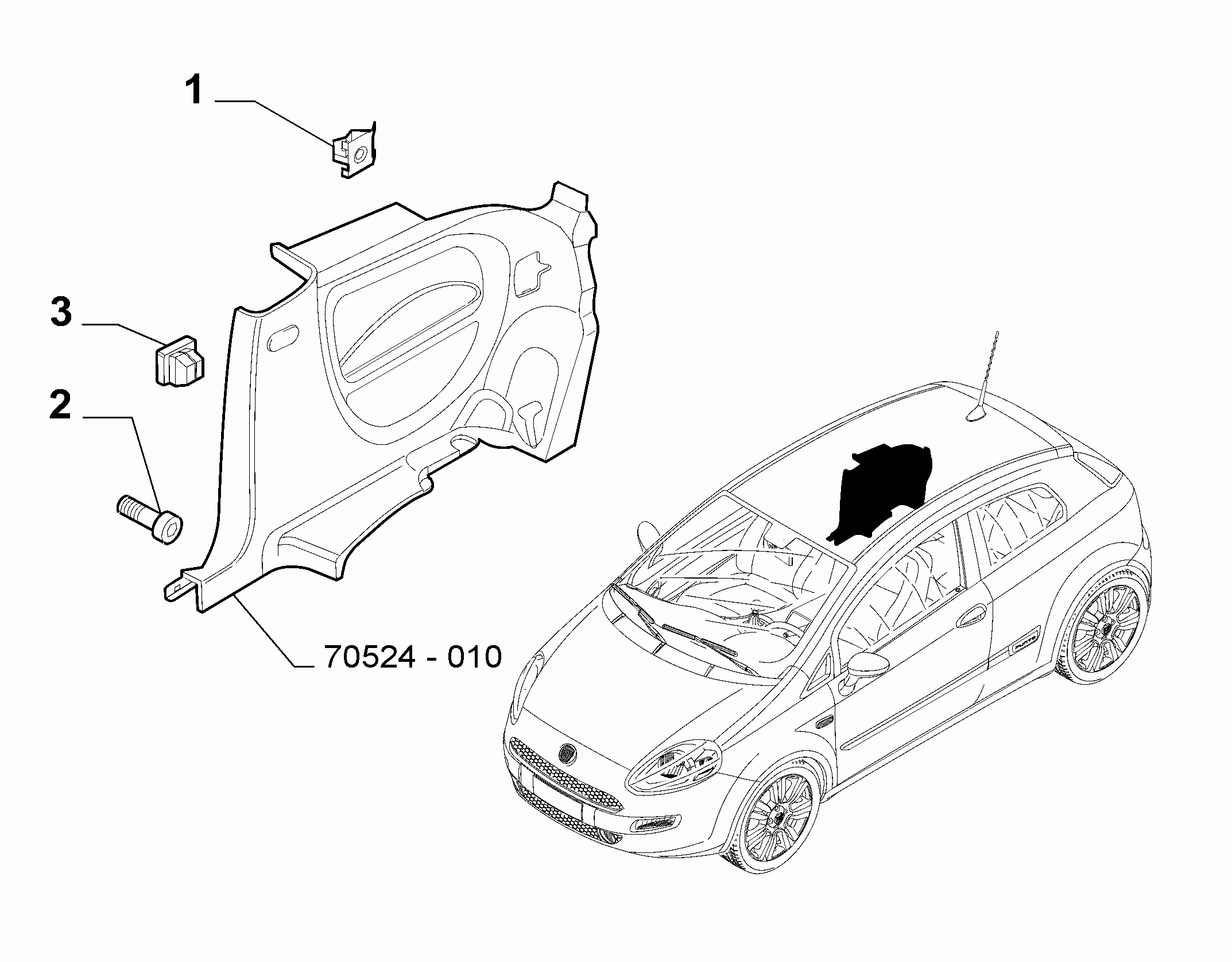 70524-020 REAR SIDE COVERING CLAMPS
