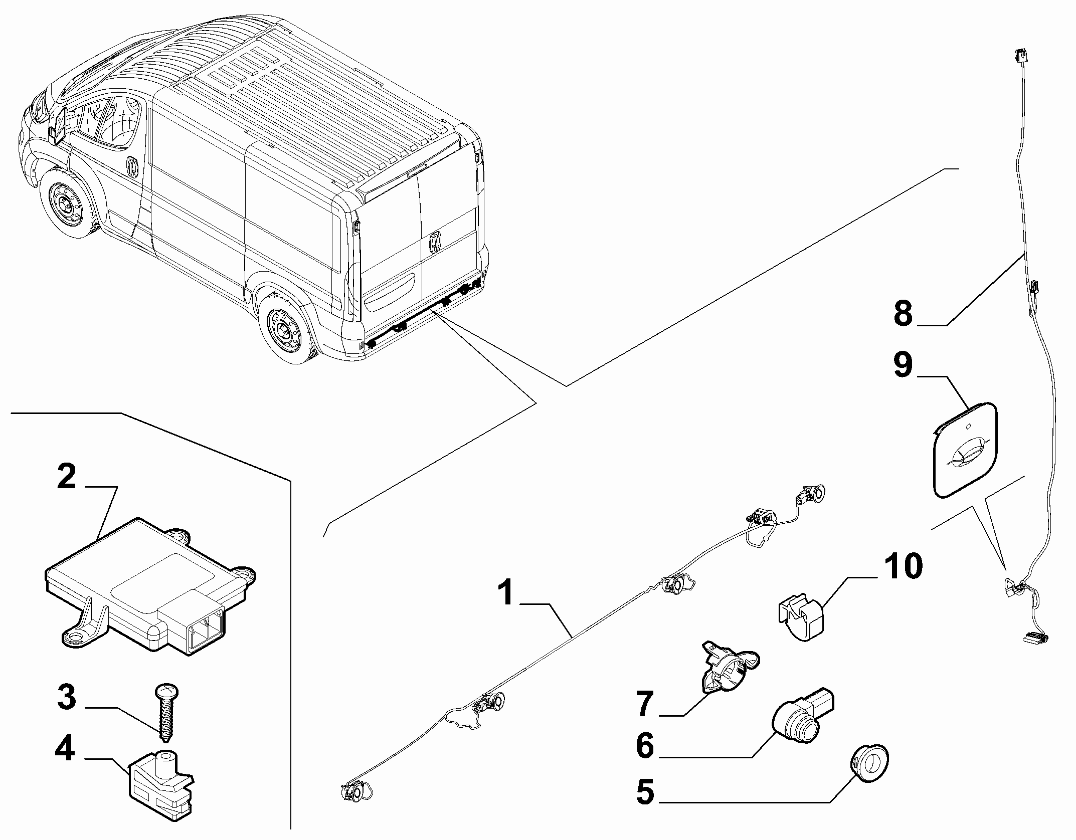 55501-060 CENTRALISED REAR PARKING SENSOR