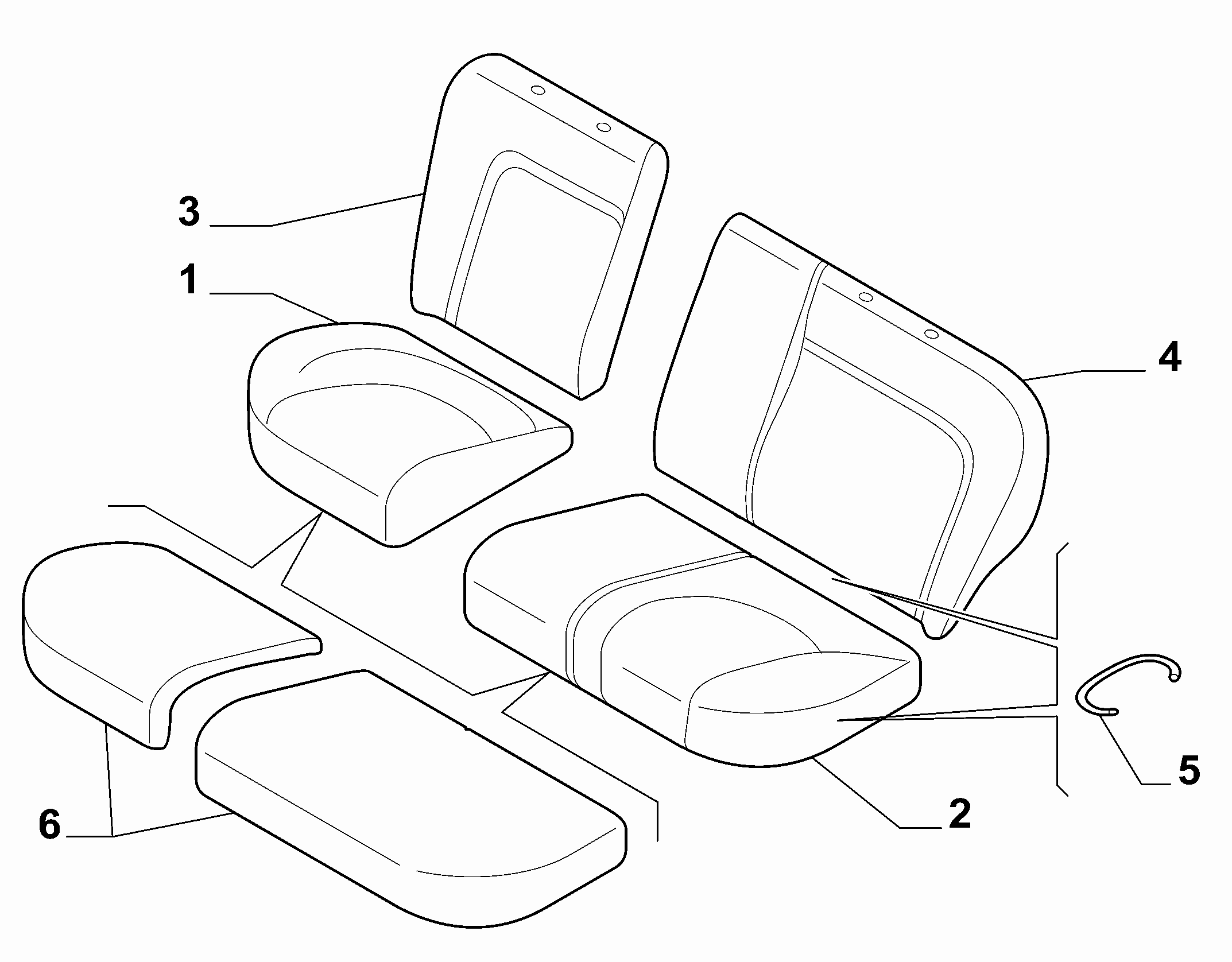 70615-010 REAR SEAT LINING 