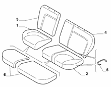 70615-010 REAR SEAT LINING 