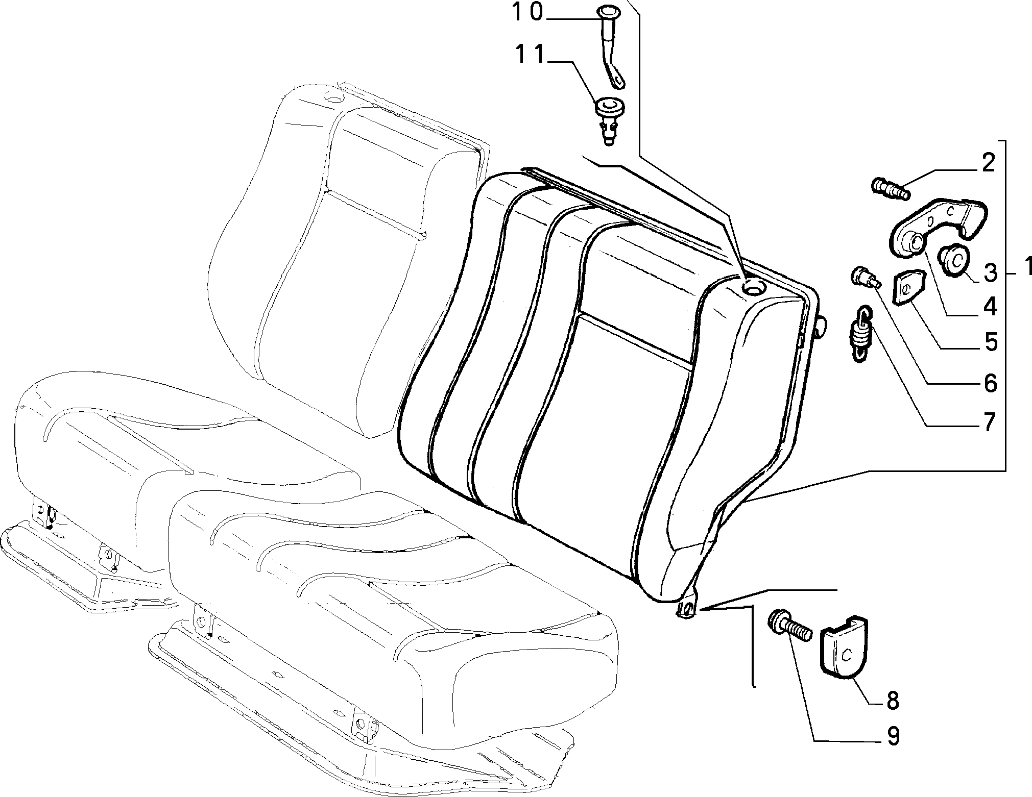 70613/02 REAR SEAT