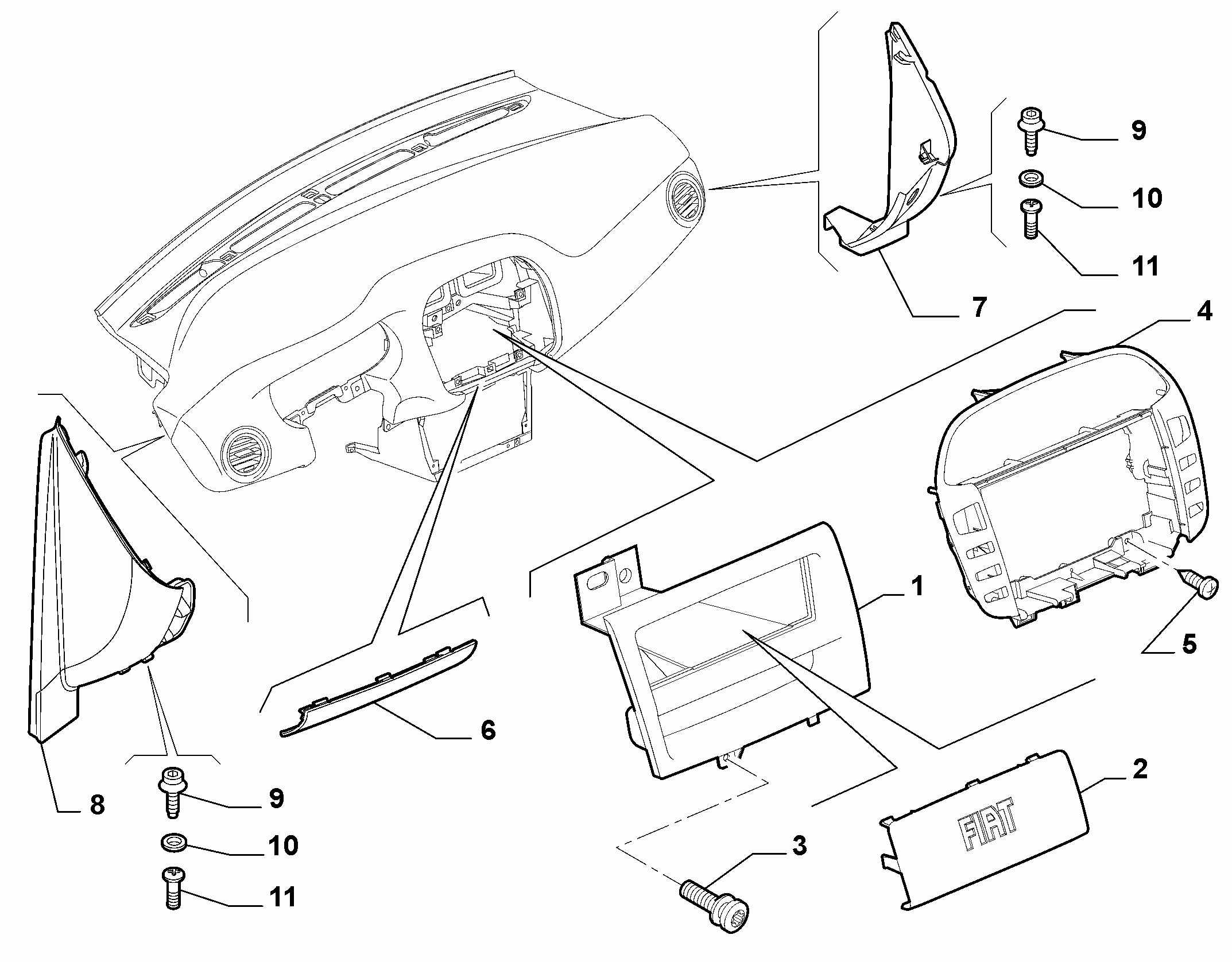 70502-020 DASHBOARD INSTRUMENT HOLDER DIALS