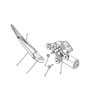 55514-020 REAR WIPERS - ARM, BRUSHES AND MOTOR
