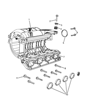 10255-010 INTAKE MANIFOLD AND BUTTERFLY CLIPS