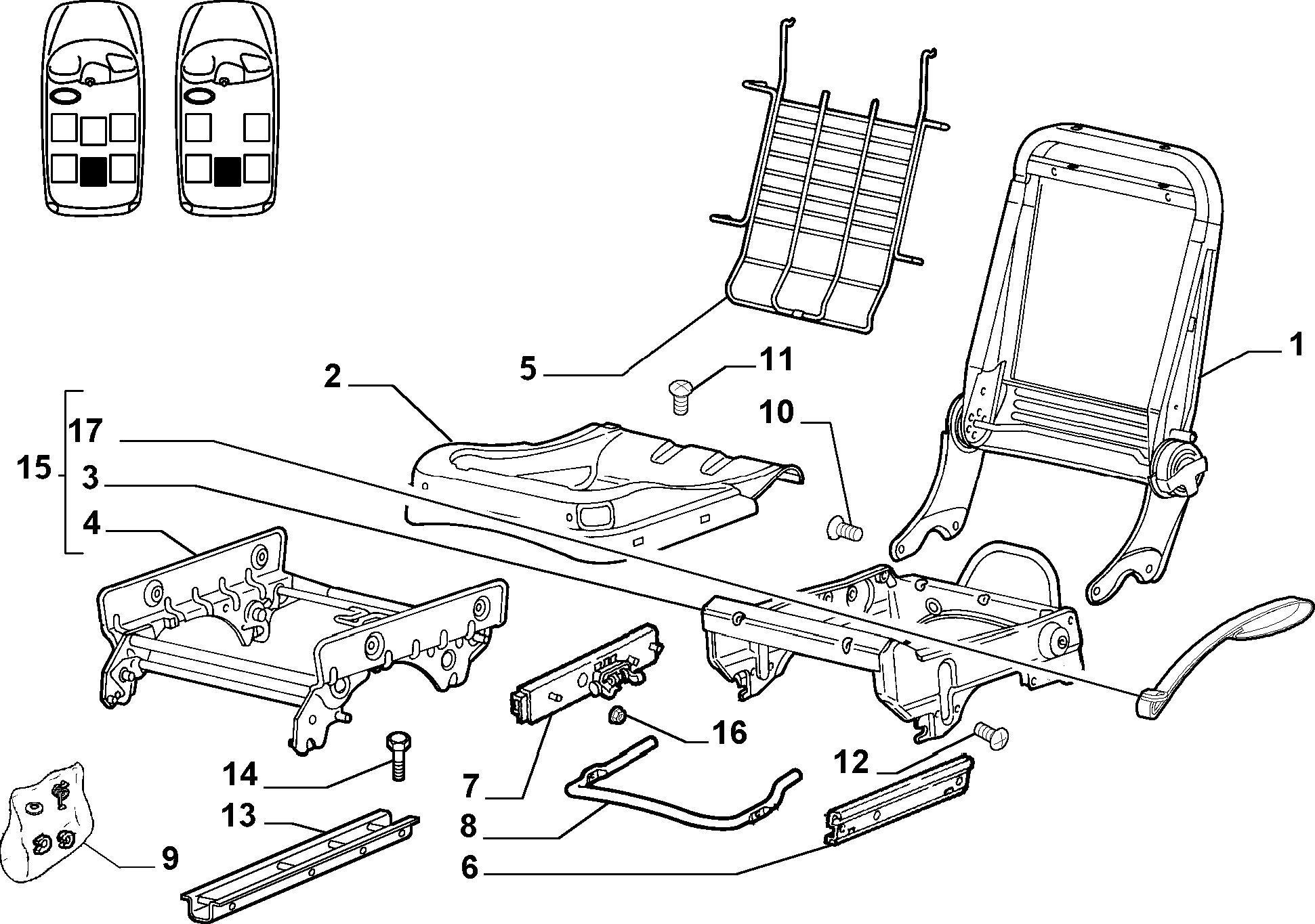 70613/00 REAR SEAT