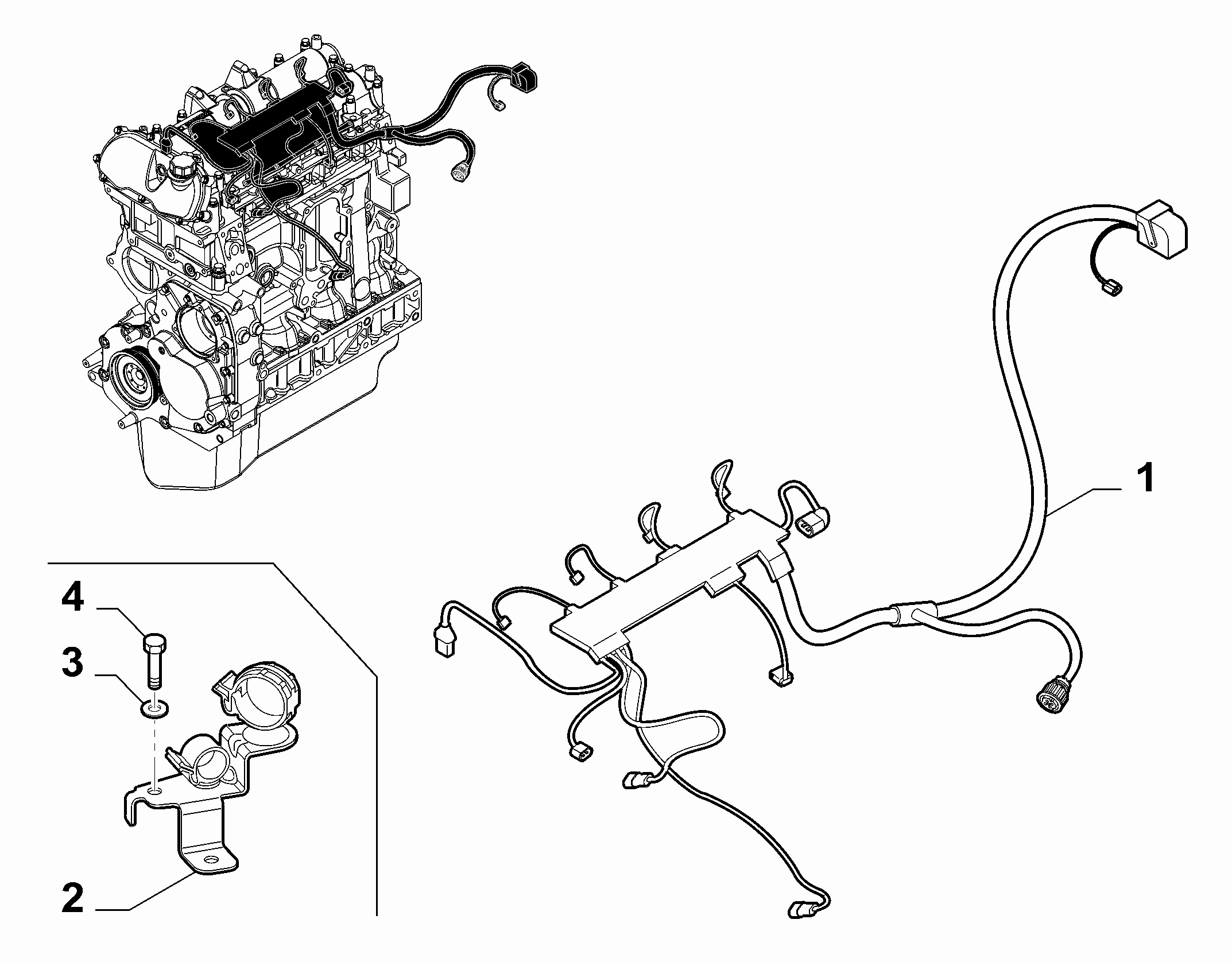 10226-040 ENGINE HARNESS AND SUPPORTS