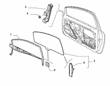 70129-030 FRONT WINDOW AND CHANNEL