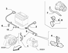 55300-040 BATTERY HARNESS