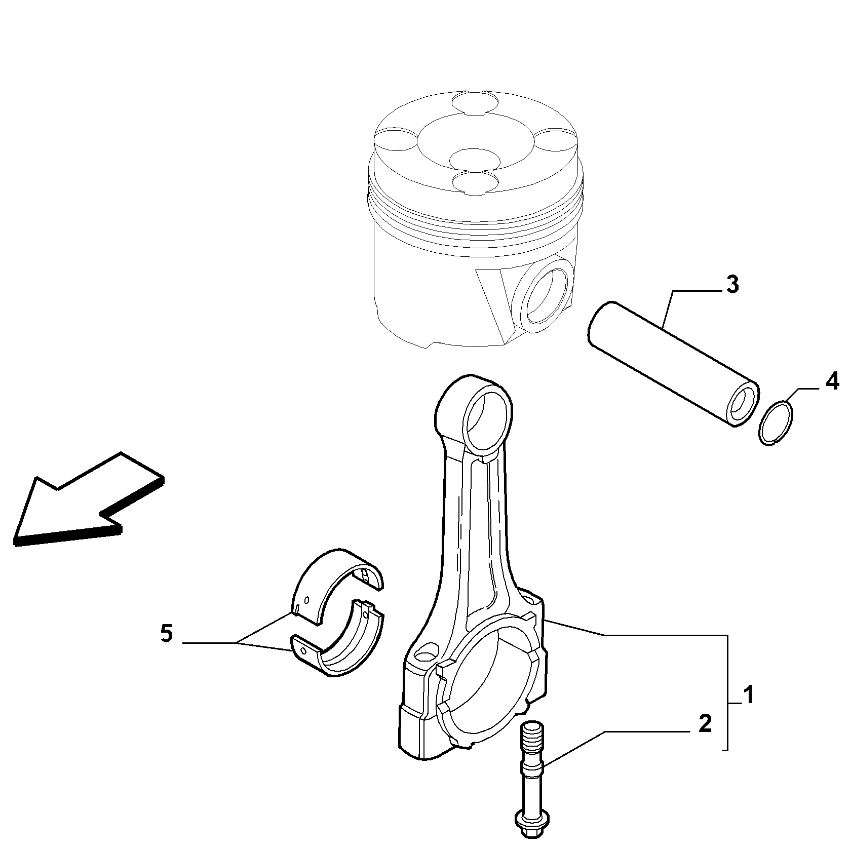 10105-010 COUPLING RODS AND HALF BEARINGS