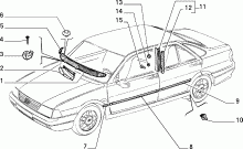 70712/00 НАРУЖНЫЕ НАКЛАДКИ И УПЛОТНИТЕЛИ 