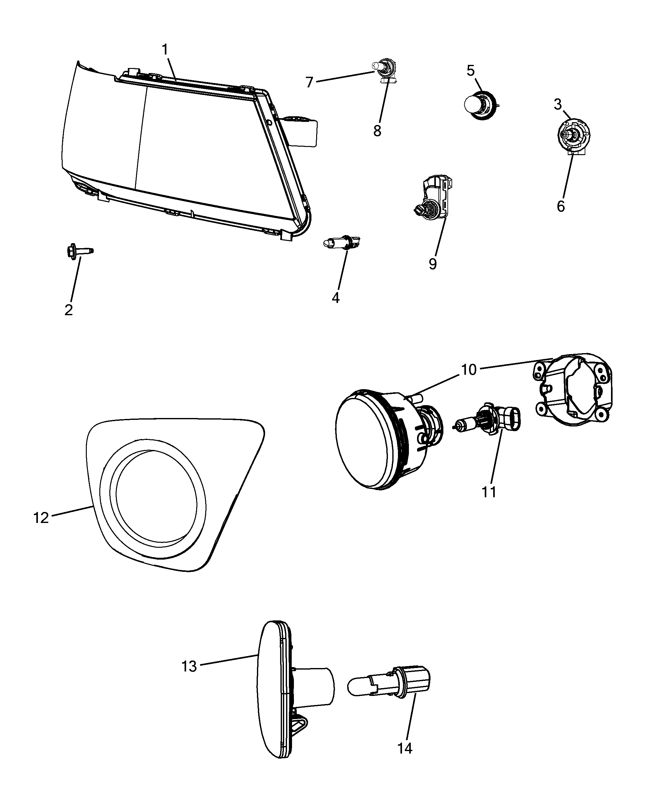 55401-010 FRONT HEADLIGHT
