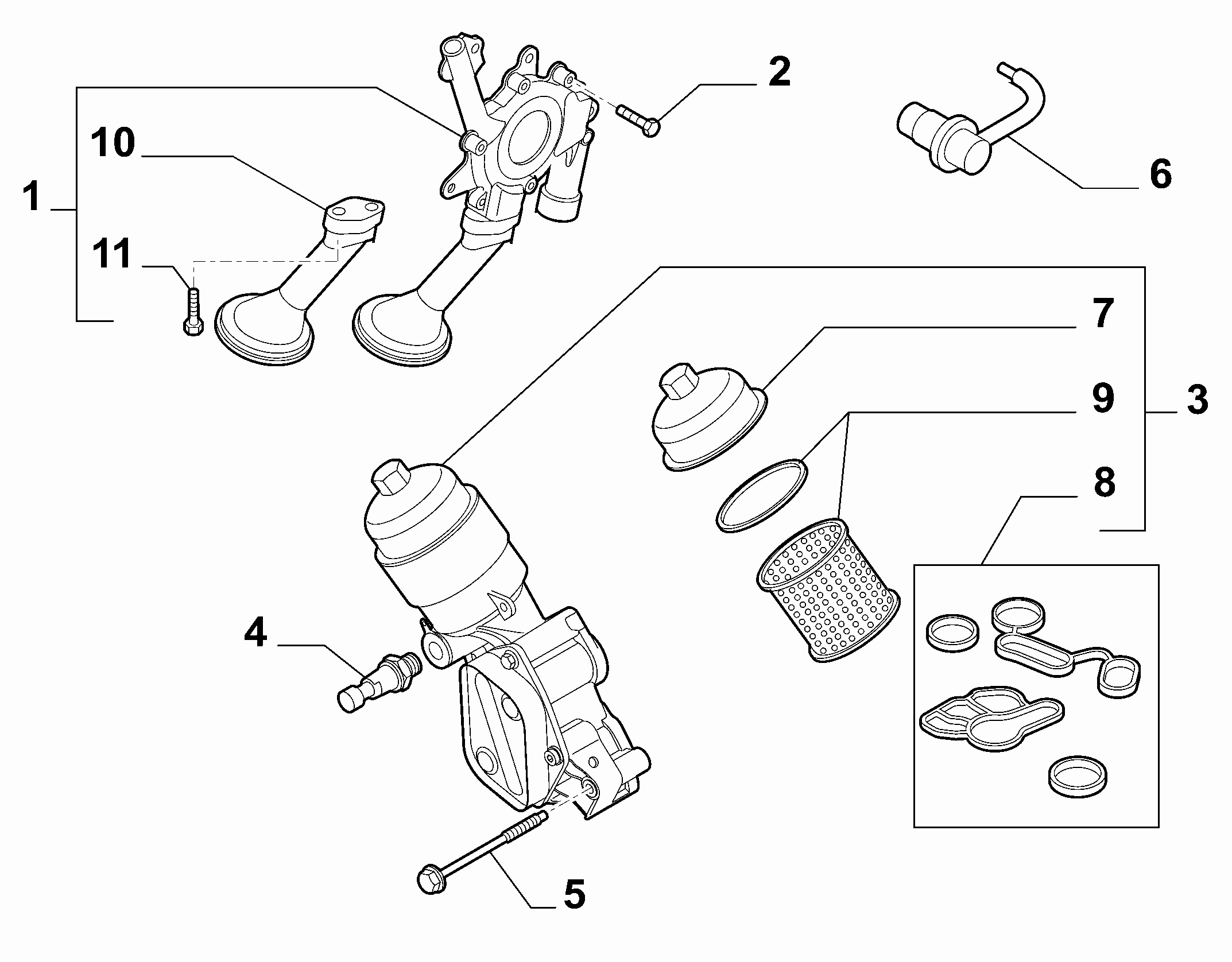 10301-15 OIL PUMP, SPRAYER AND OIL FILTER (CC 0.9)