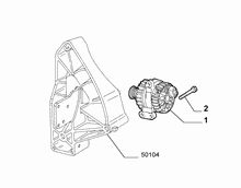 55301-010 ALTERNATOR AND MOUNTING