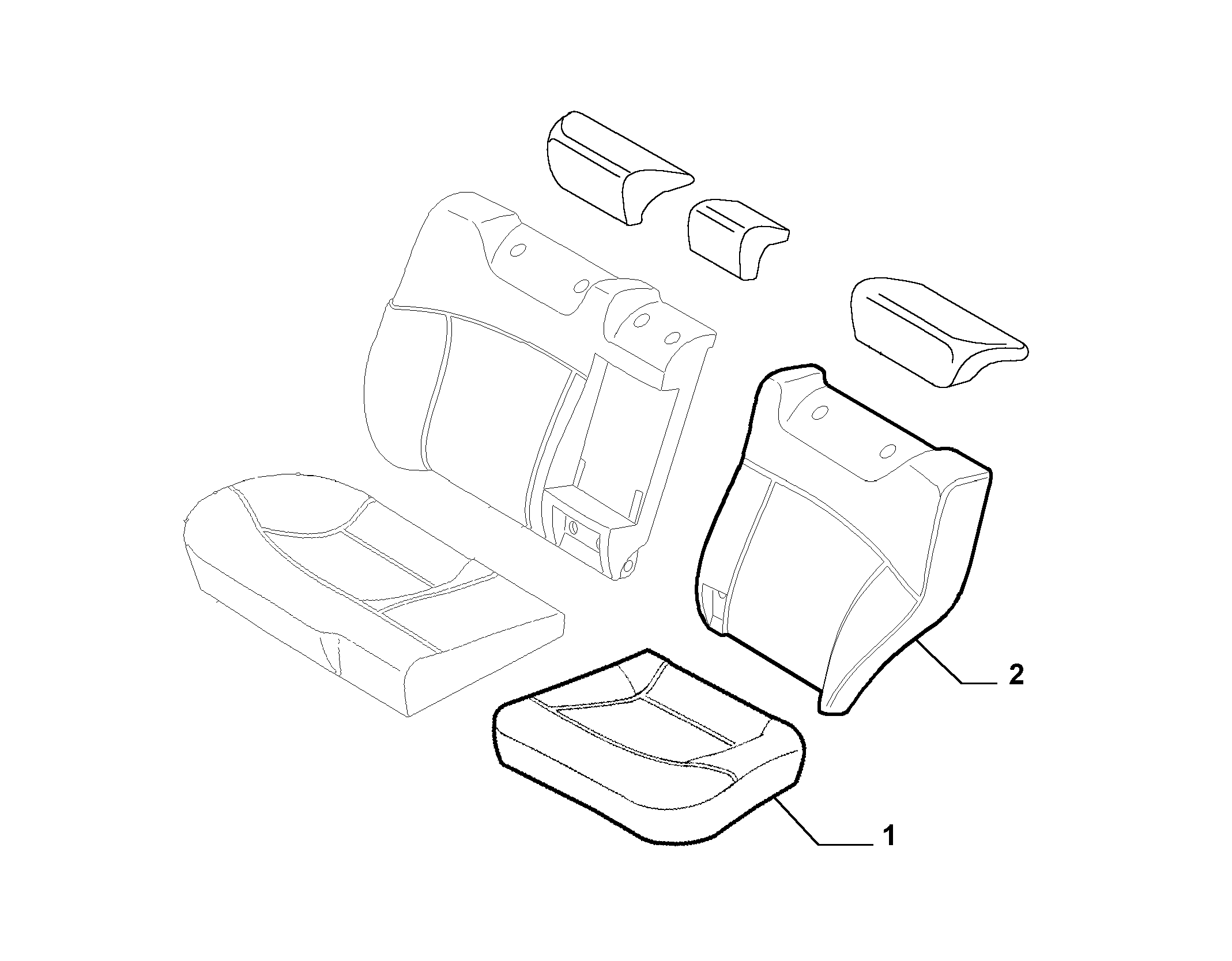 70615/03 REAR SEAT LINING