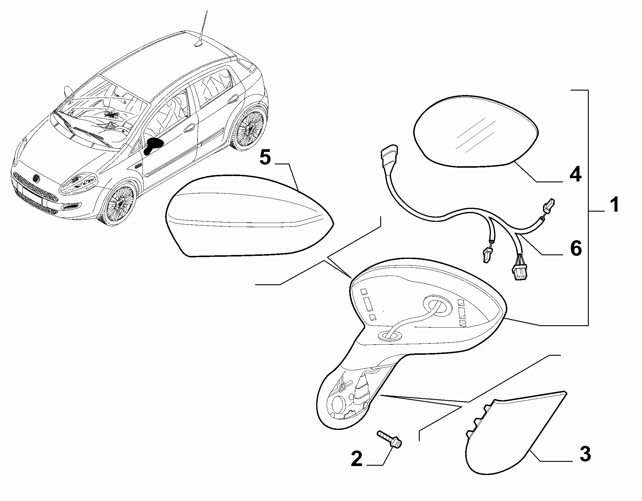 70740-020 WING MIRRORS