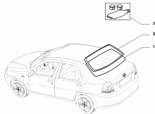 70158/00 ЗАДНЕЕ ОКНО 