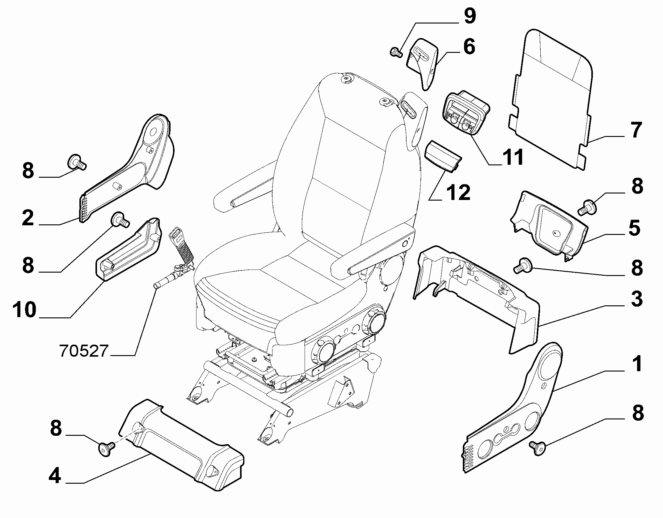 70601-061 DRIVER SEAT COVERS