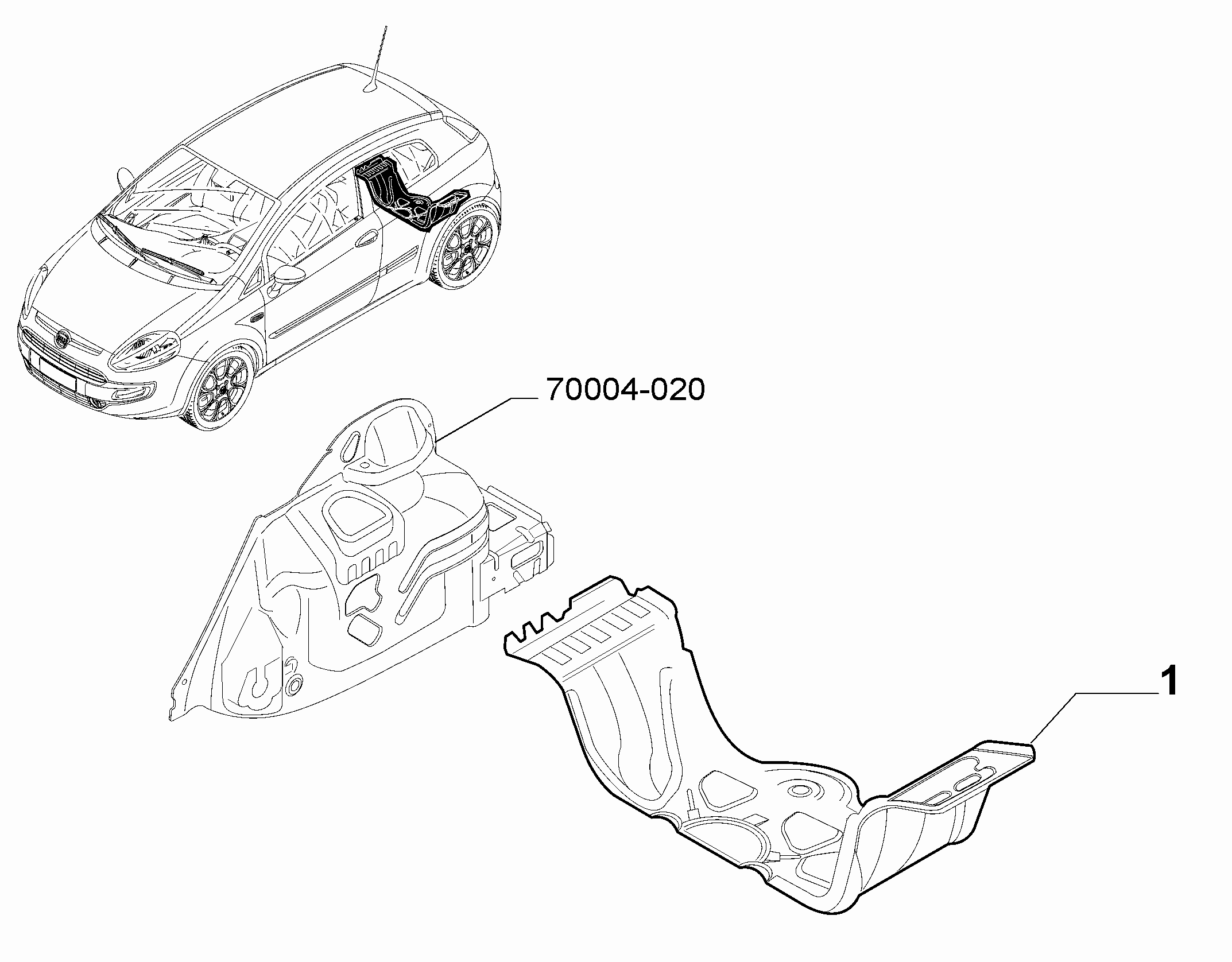 70006-030 STRESSED REAR FLOOR PANEL