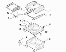 70605-030 PASSENGER SIDE FRONT SEAT RAILS
