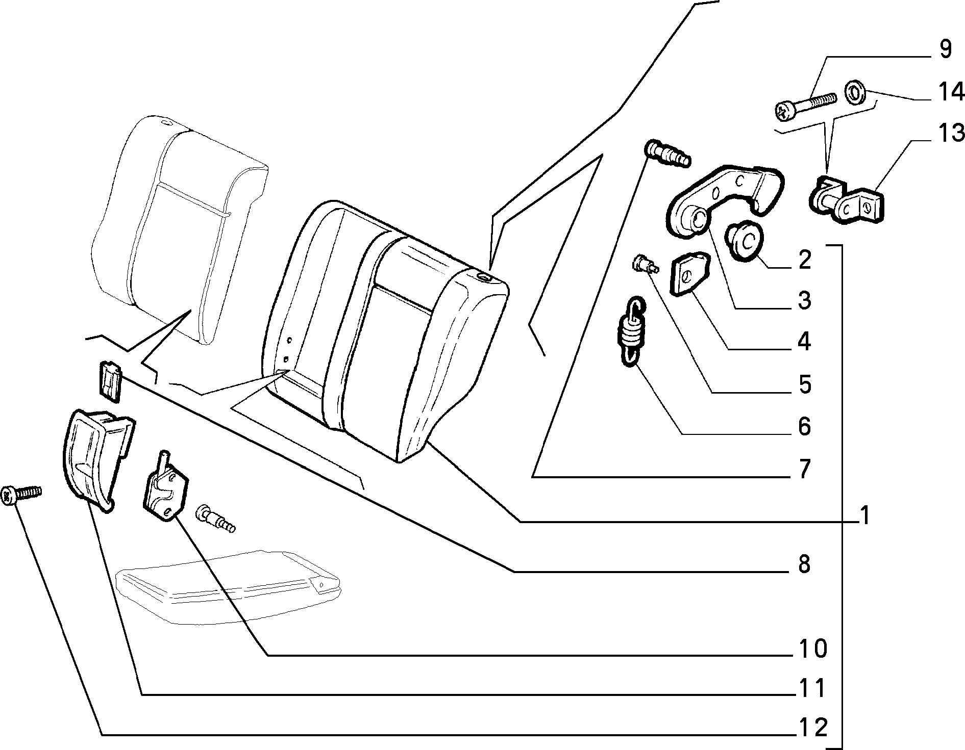 70613/02 REAR SEAT