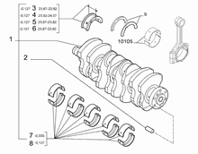 10103-010 ENGINE SHAFT AND HALF BEARING