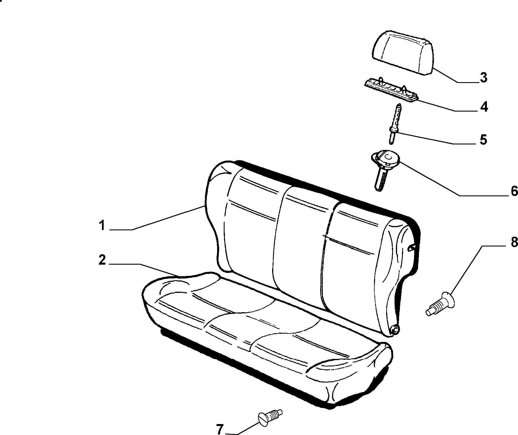 70613/01 REAR SEAT