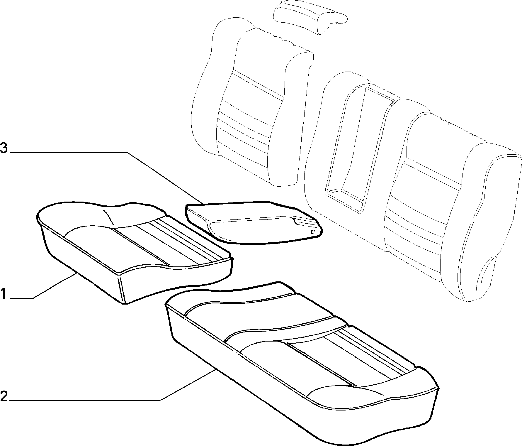 70615/01 REAR SEAT LINING