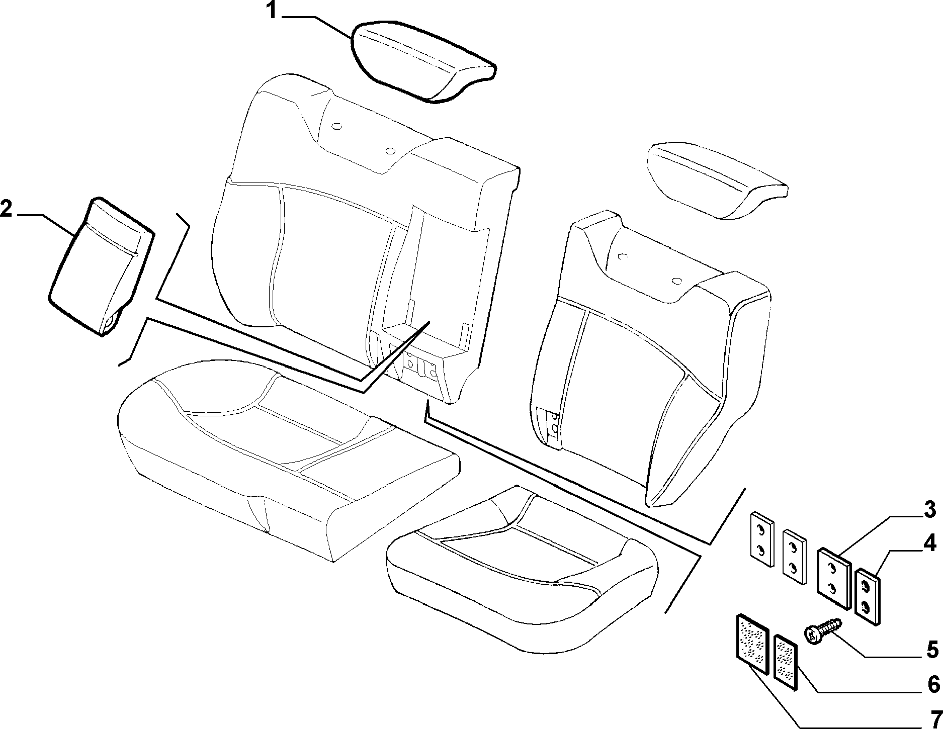 70615/01 REAR SEAT LINING