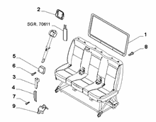 70613-042 SECOND ROW REAR SEAT COVERS