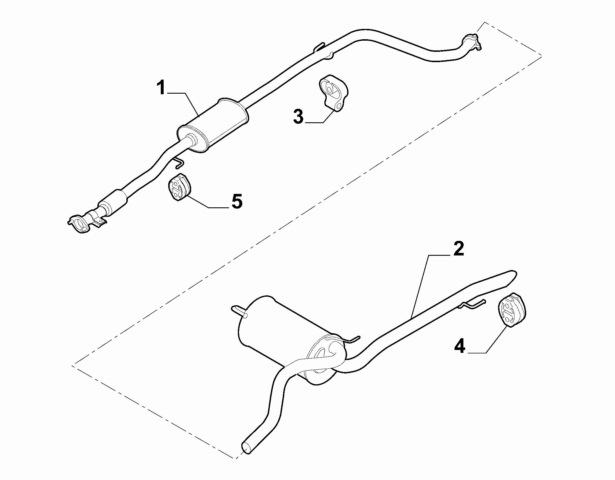 10258-030 REAR AND CENTRAL PIPES