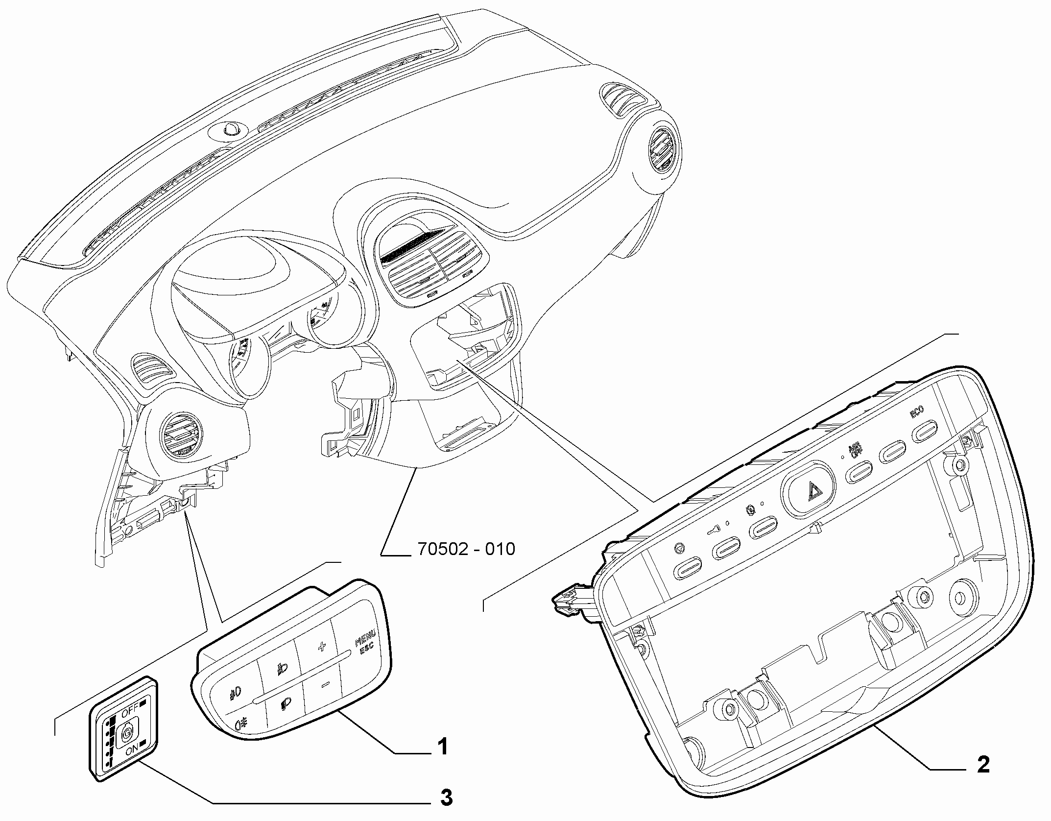 55503-020 DASHBOARD SWITCH