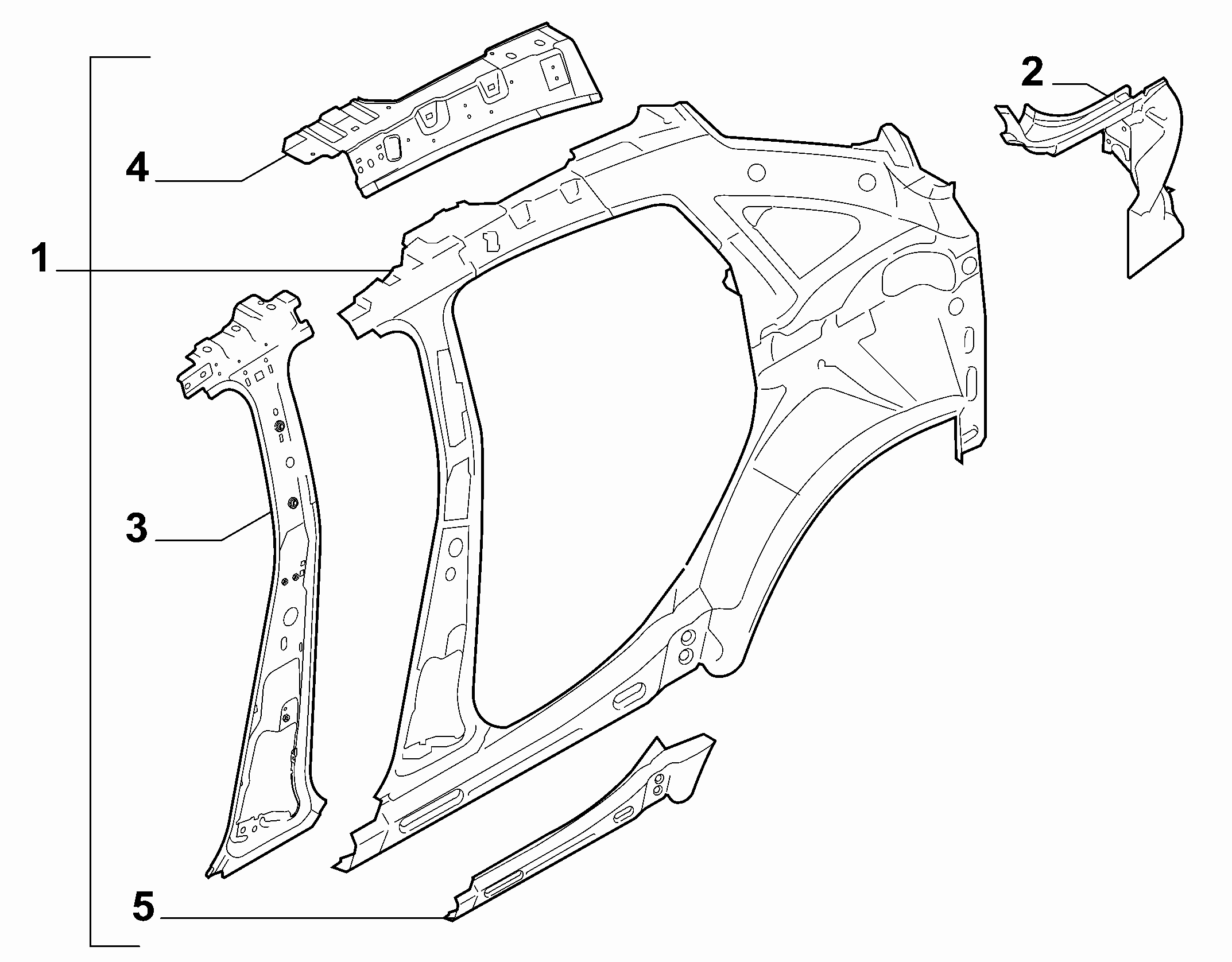 70004-010 REAR SIDE FRAME STRUCTURE