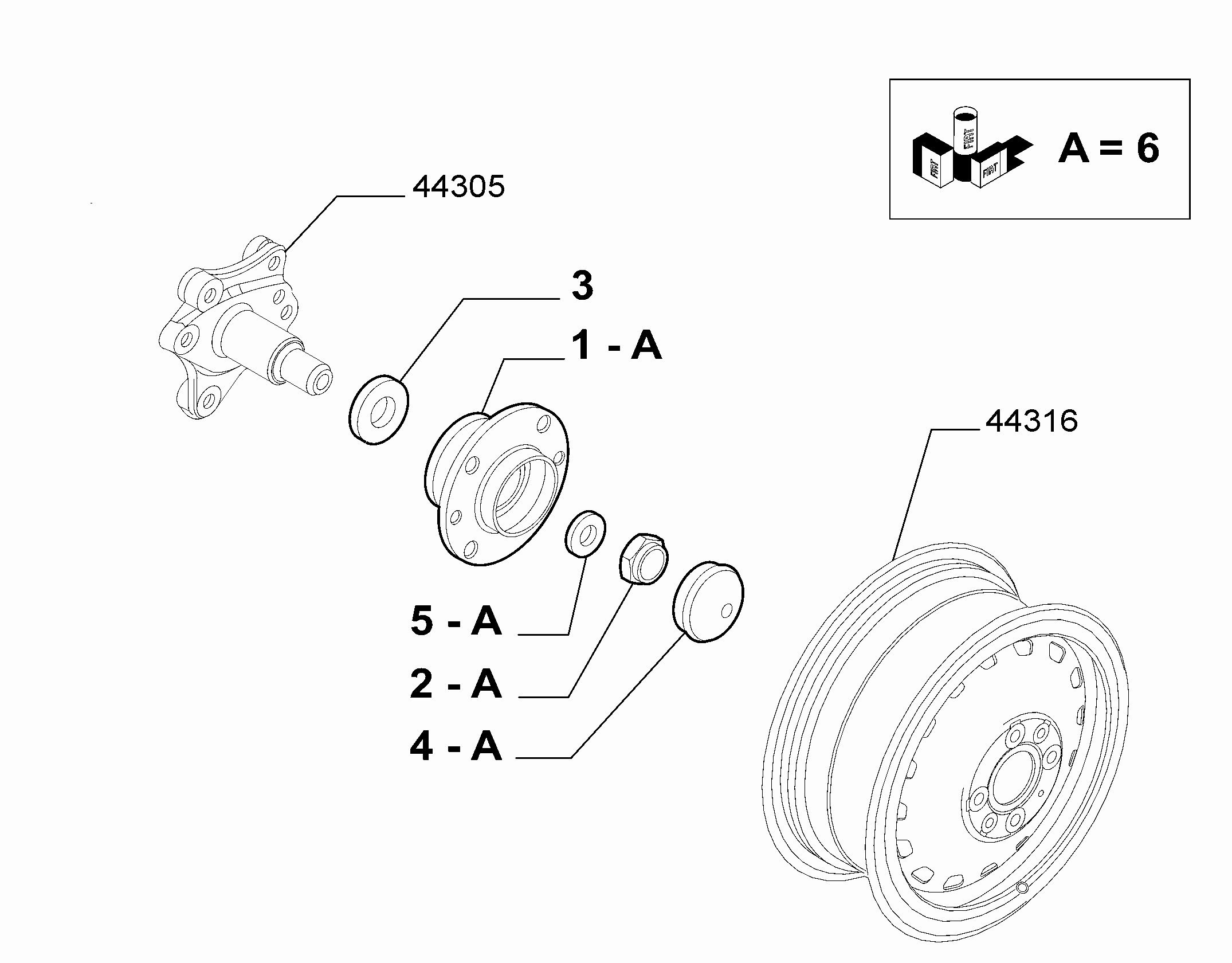 44321-010 REAR FUSE AND HUB