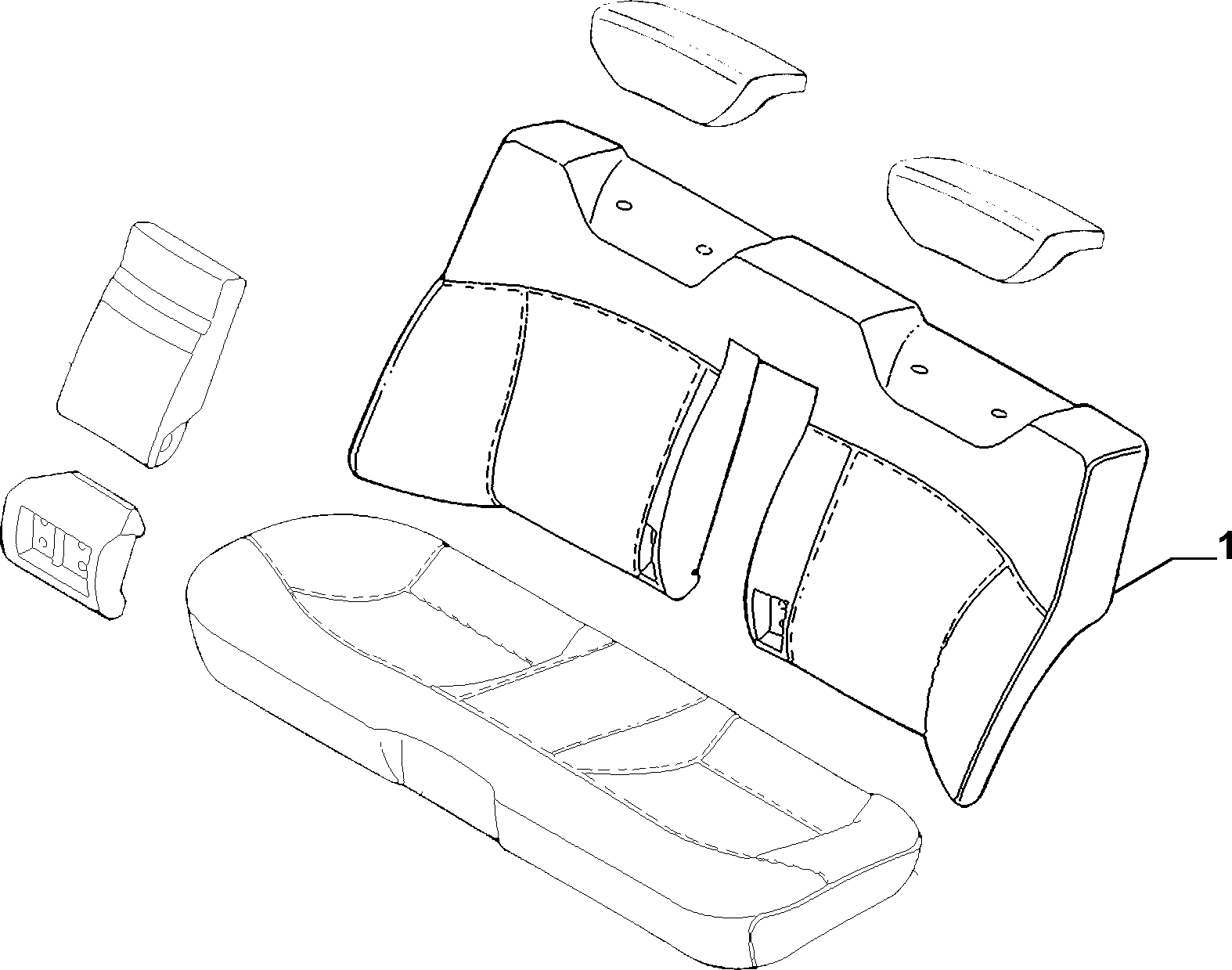 70615/00 REAR SEAT LINING