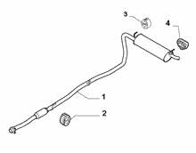 10258-030 REAR AND CENTRAL PIPES