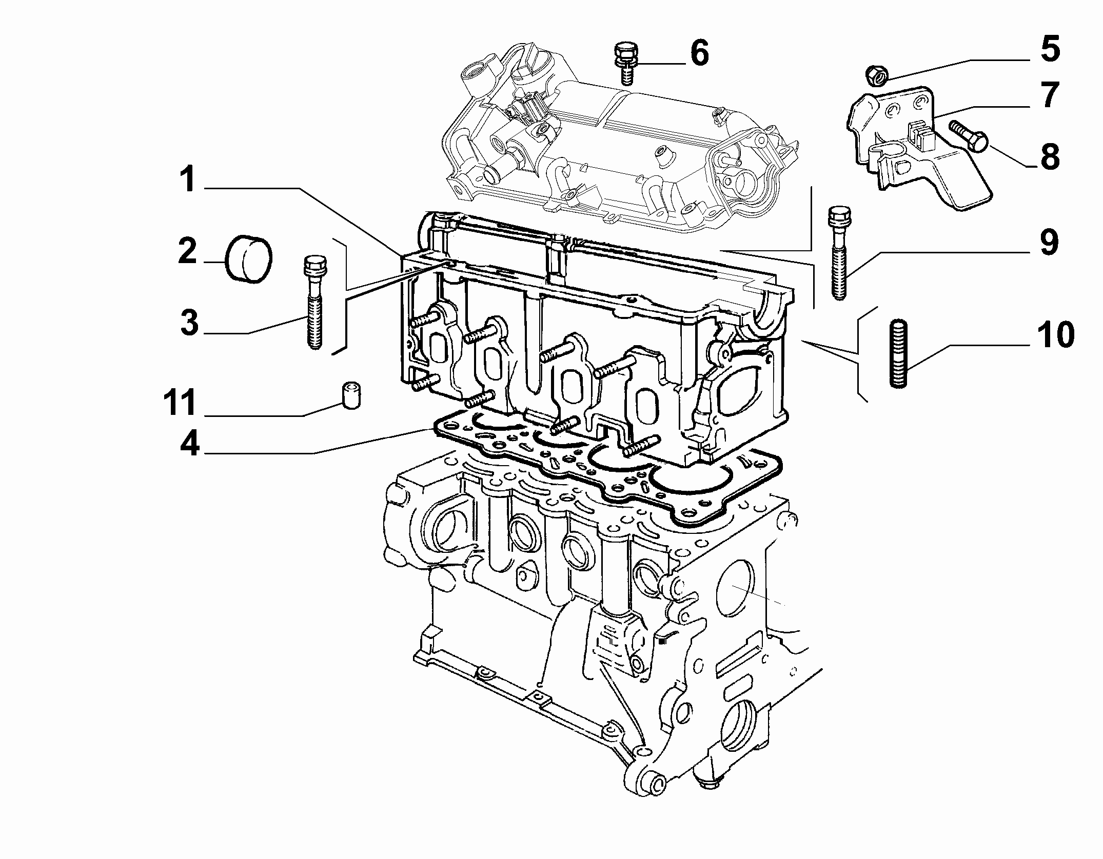 10101-020 CYLINDER HEAD AND GASKETS