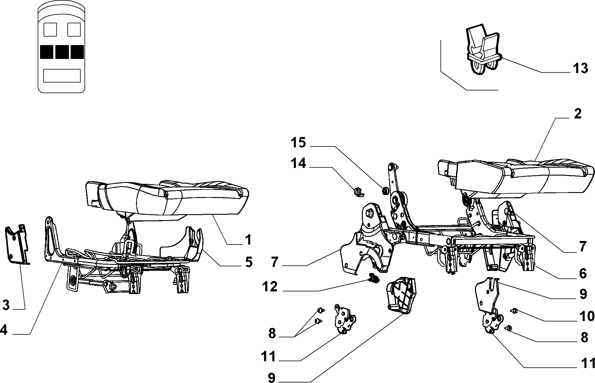 70613/03 REAR SEAT