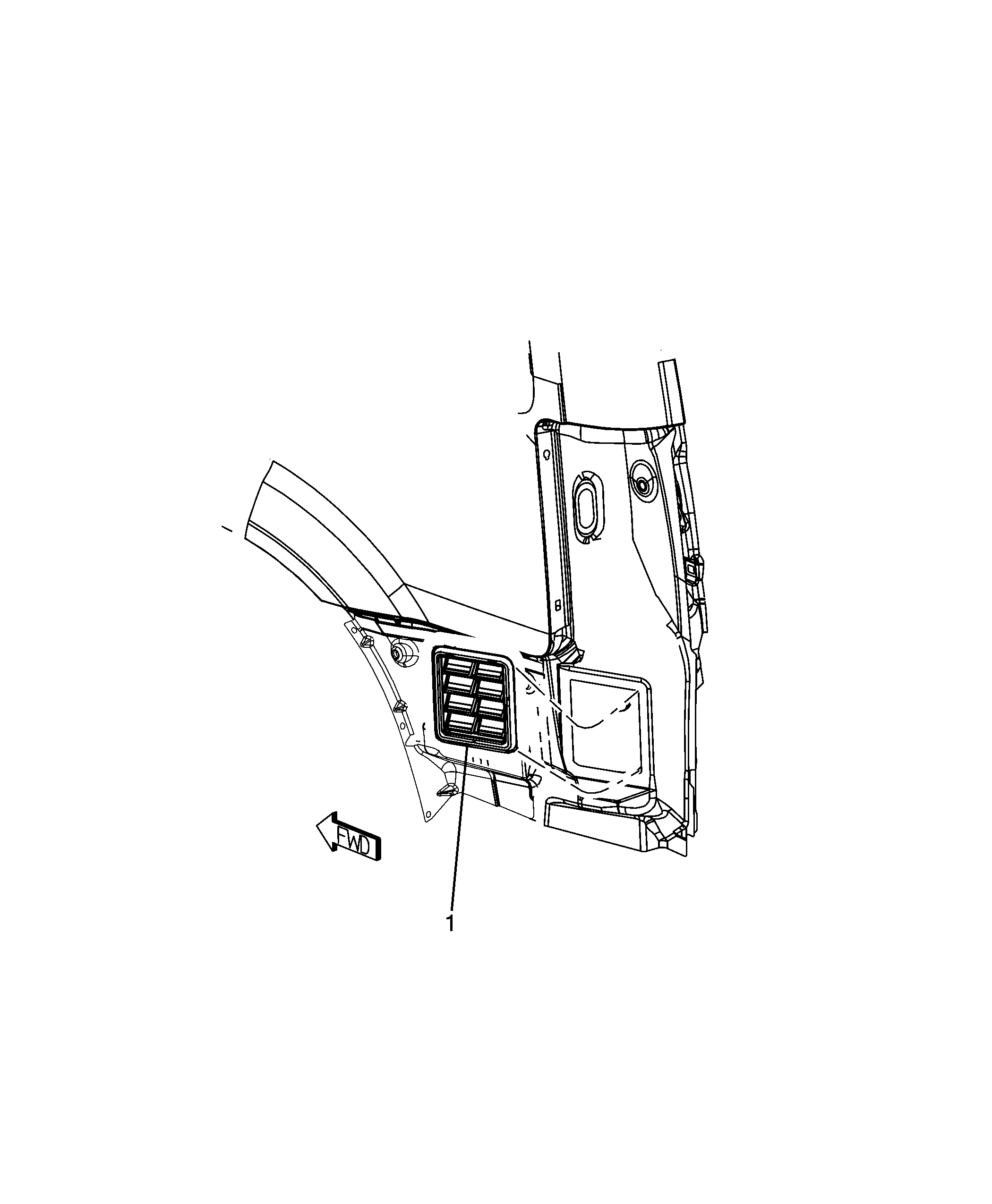 70717-040 TRUNK AIR OUTLET