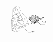 55301-010 ALTERNATOR AND MOUNTING