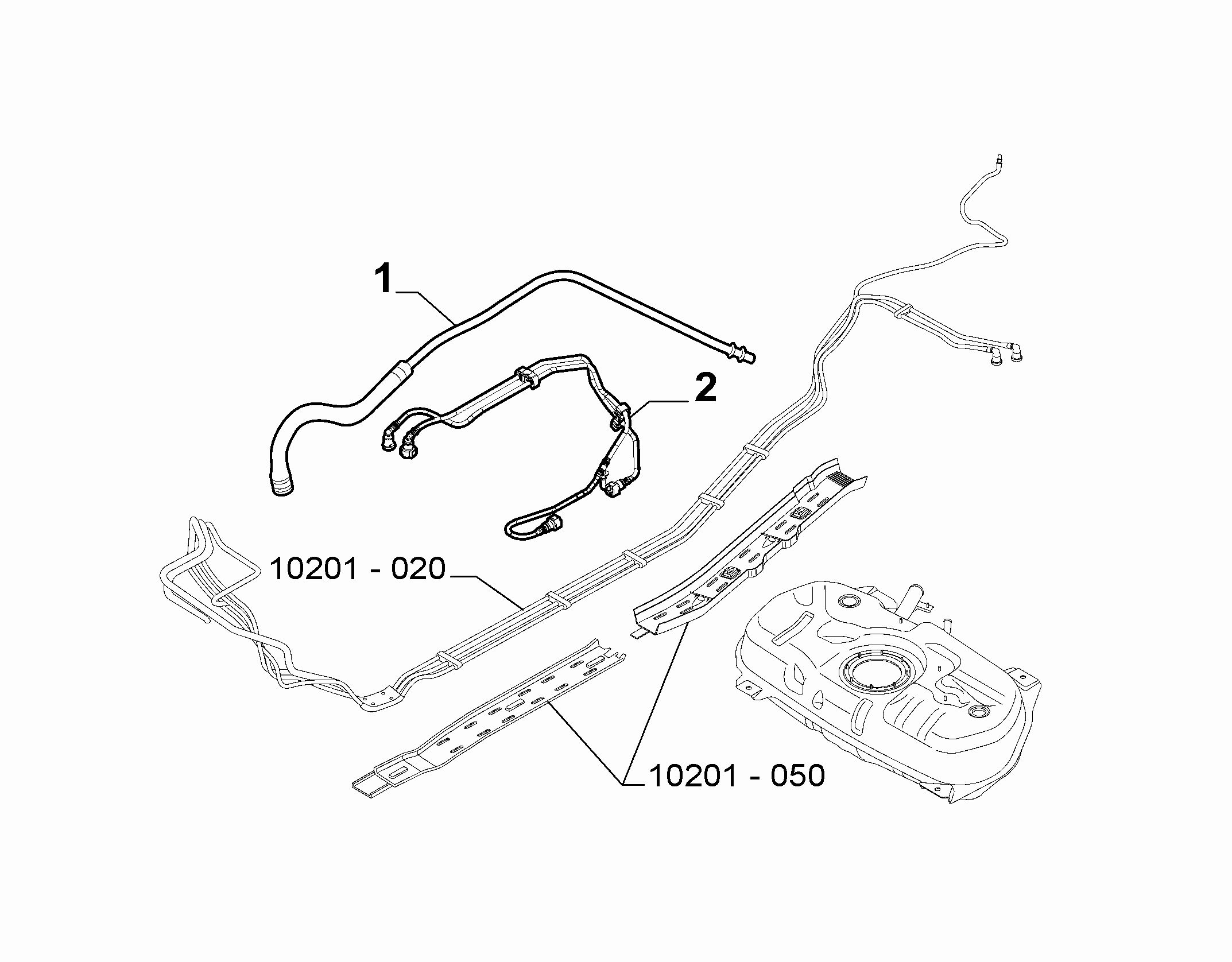 10201-030 ENGINE WELL FUEL PIPES