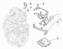 10226-045 ENGINE CABLES AND ECU ASSY (CC0.9)
