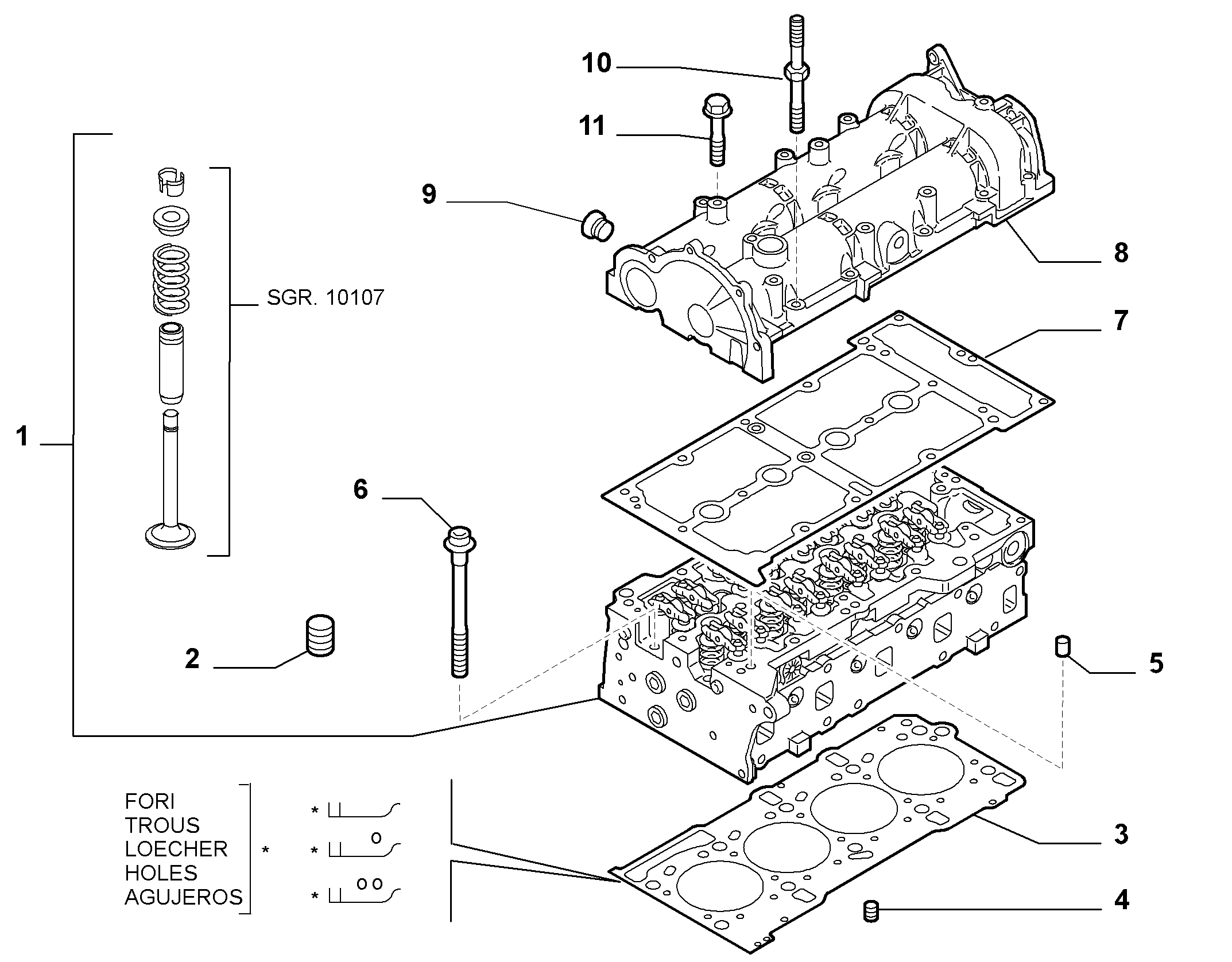 10101-020 CYLINDER HEAD AND GASKETS