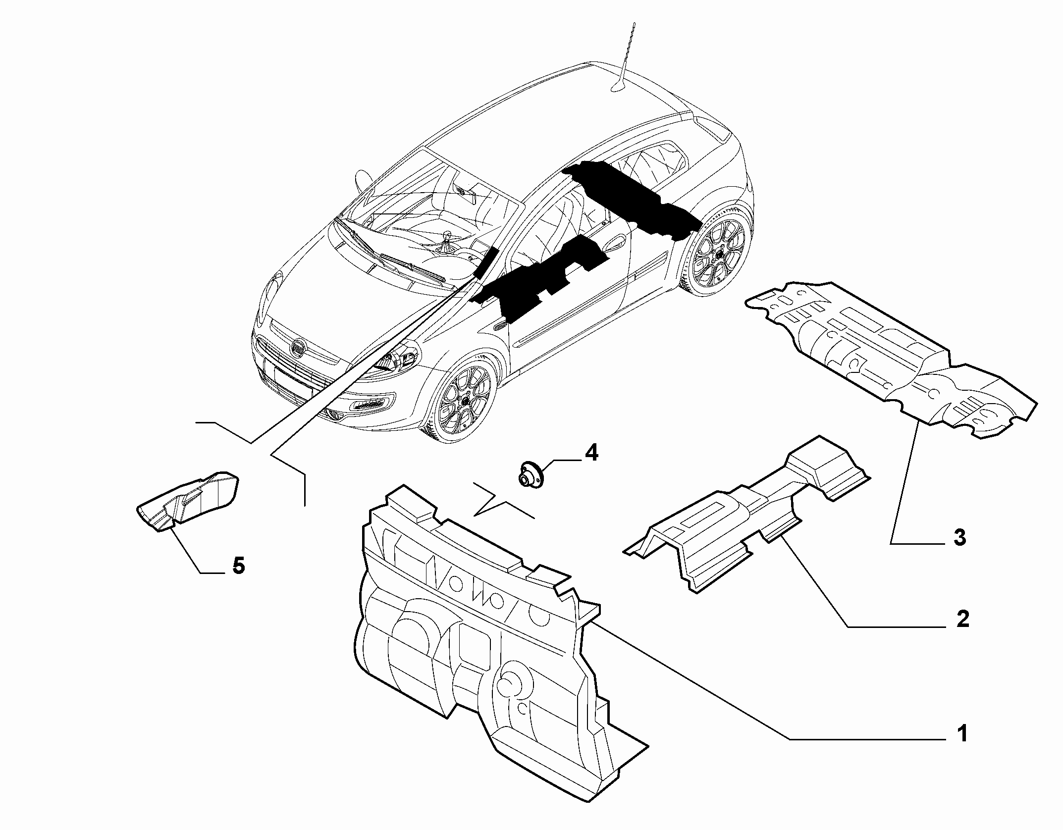 70522-020 PASSENGER COMPARTMENT INSULATION AND PADDING