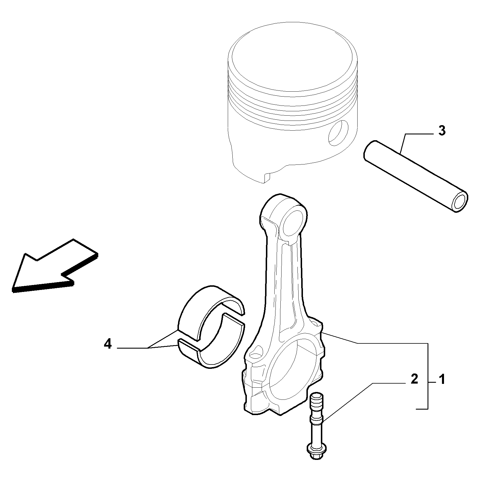 10105-010 COUPLING RODS AND HALF BEARINGS