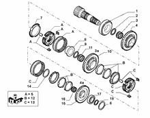 21215-034 SECONDARY UPPER MANIFOLD GEAR SHAFT