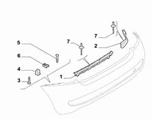 70727-020 REAR BUMPER CLAMPS