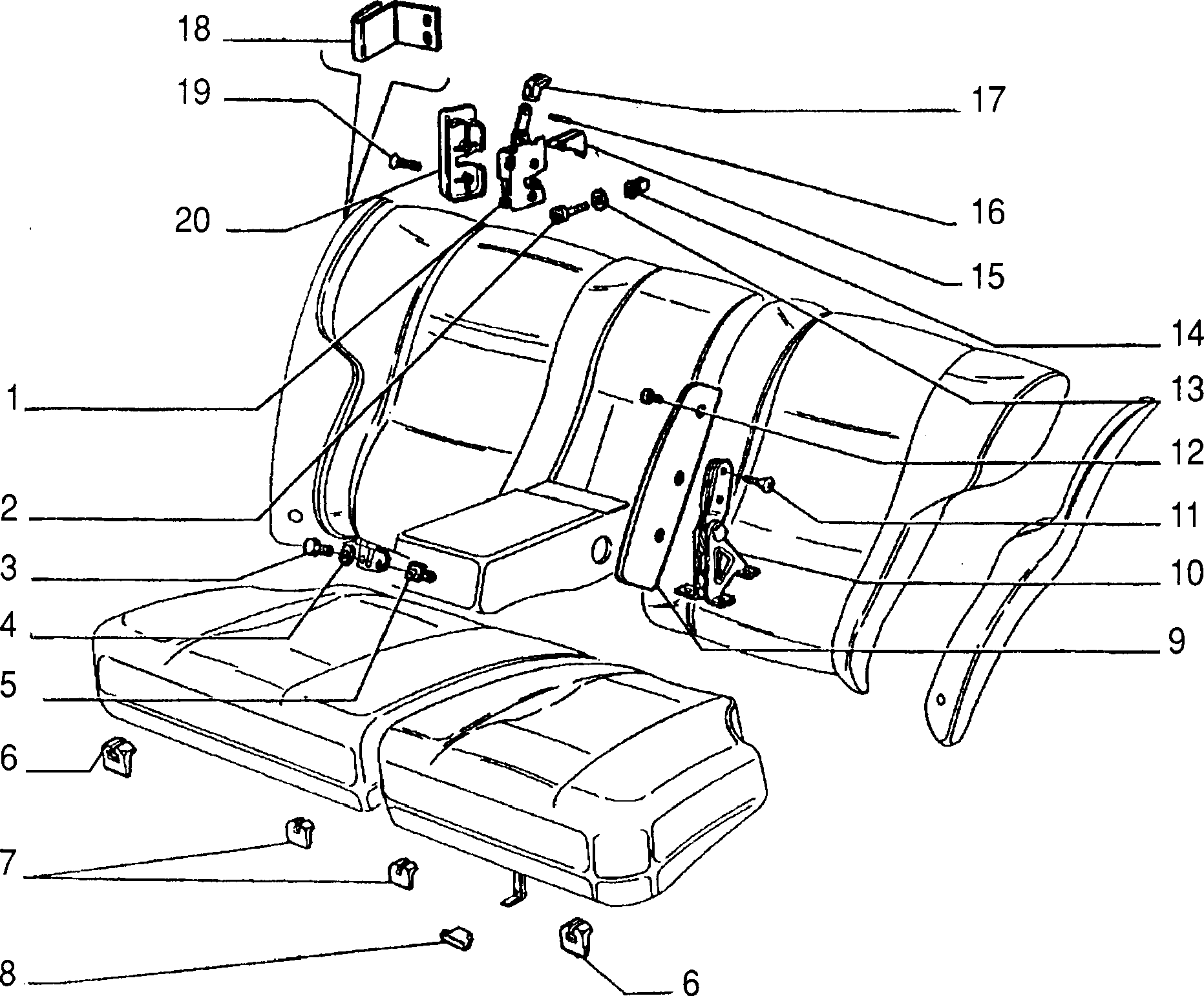 70613/01 REAR SEAT