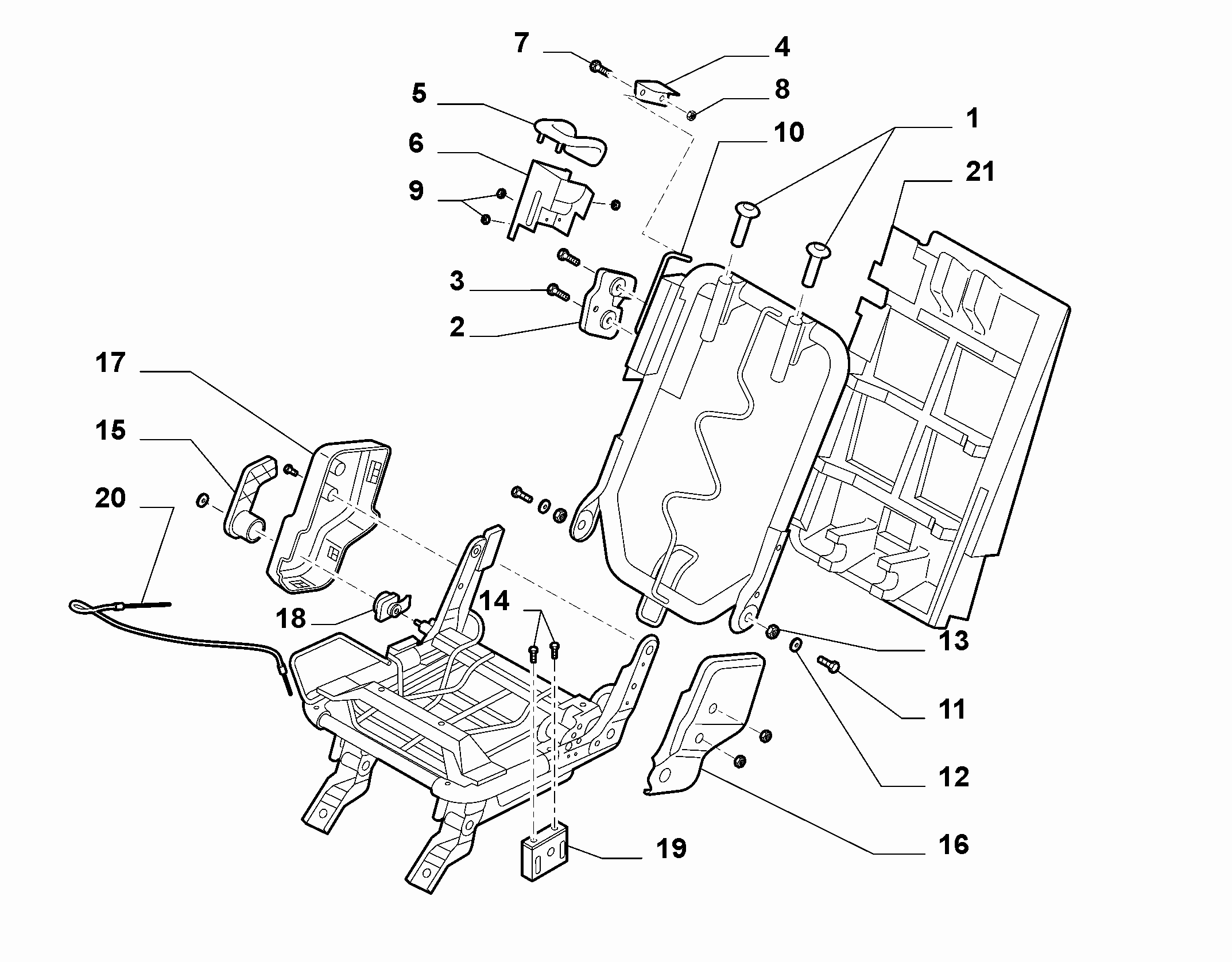 70613/00 REAR SEAT 